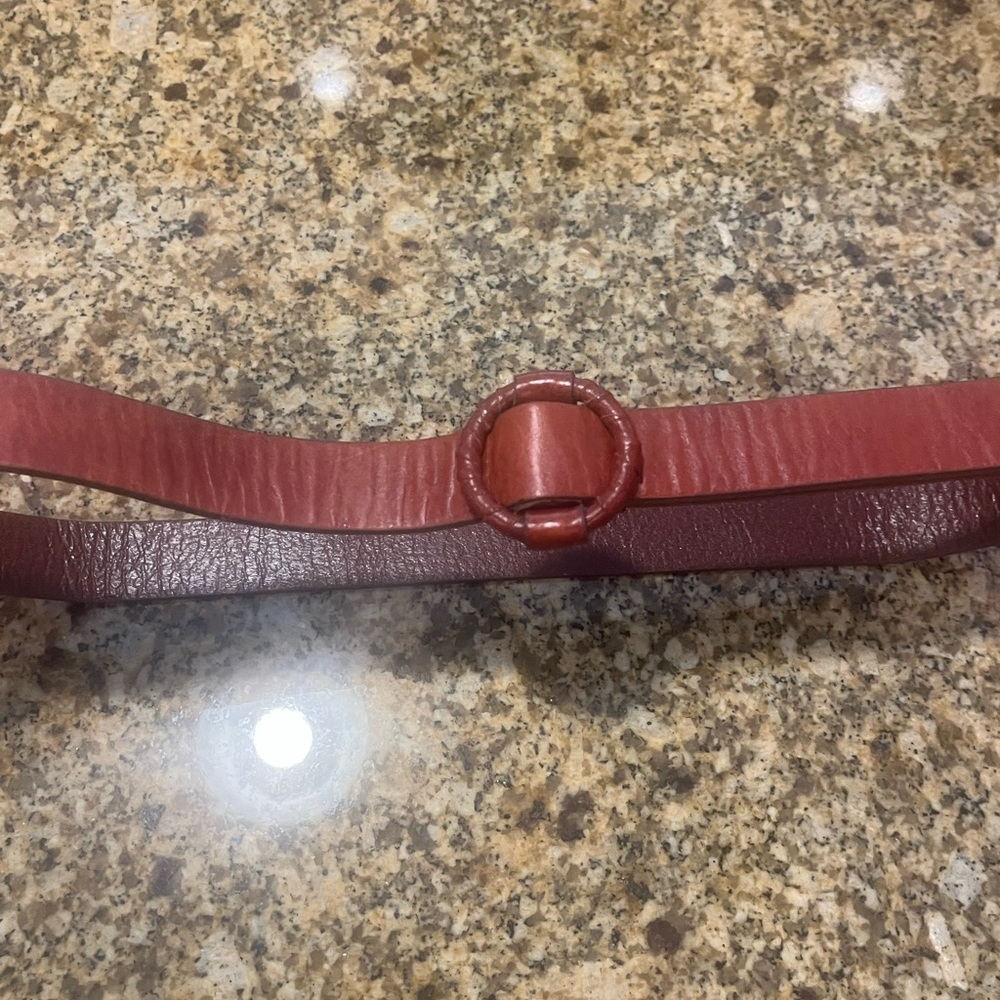 Gap Vintage Brown Leather Belt Adjustable Sliding Buckle L